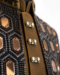 Royal Brown Embroidered Bandhgala Suit