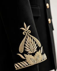 Classic Black & Gold Embroidered Bandhgala Suit