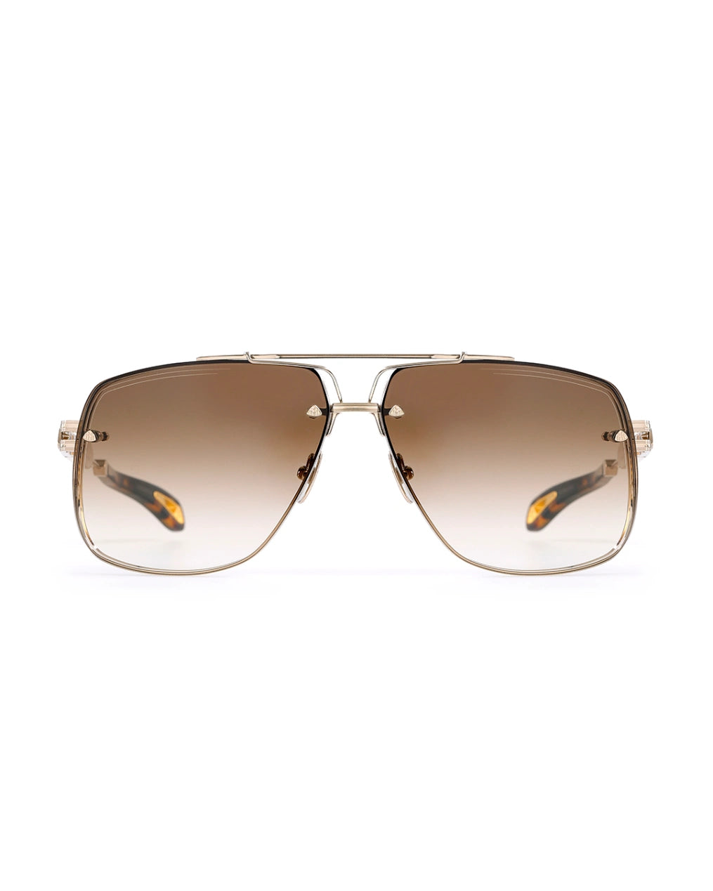 Gold Frame Brown Gradient Aviator Sunglasses