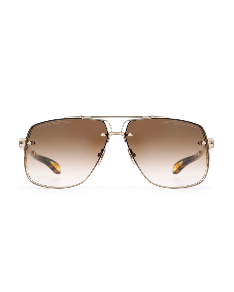 Gold Frame Brown Gradient Aviator Sunglasses