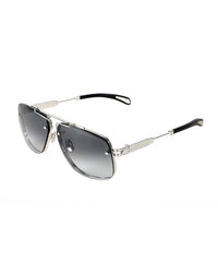 Silver Frame Blue Gradient Aviator Sunglasses