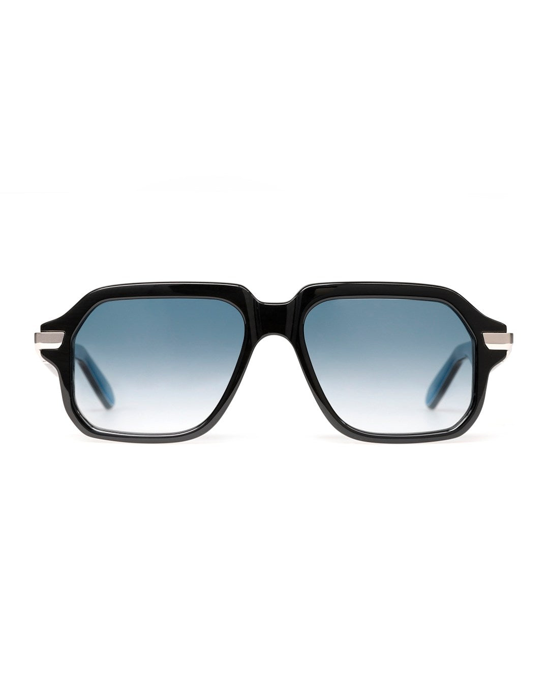 Black Frame Blue Gradient Square Sunglasses