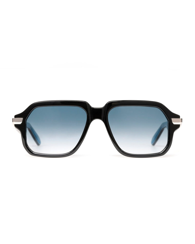 Black Frame Blue Gradient Square Sunglasses