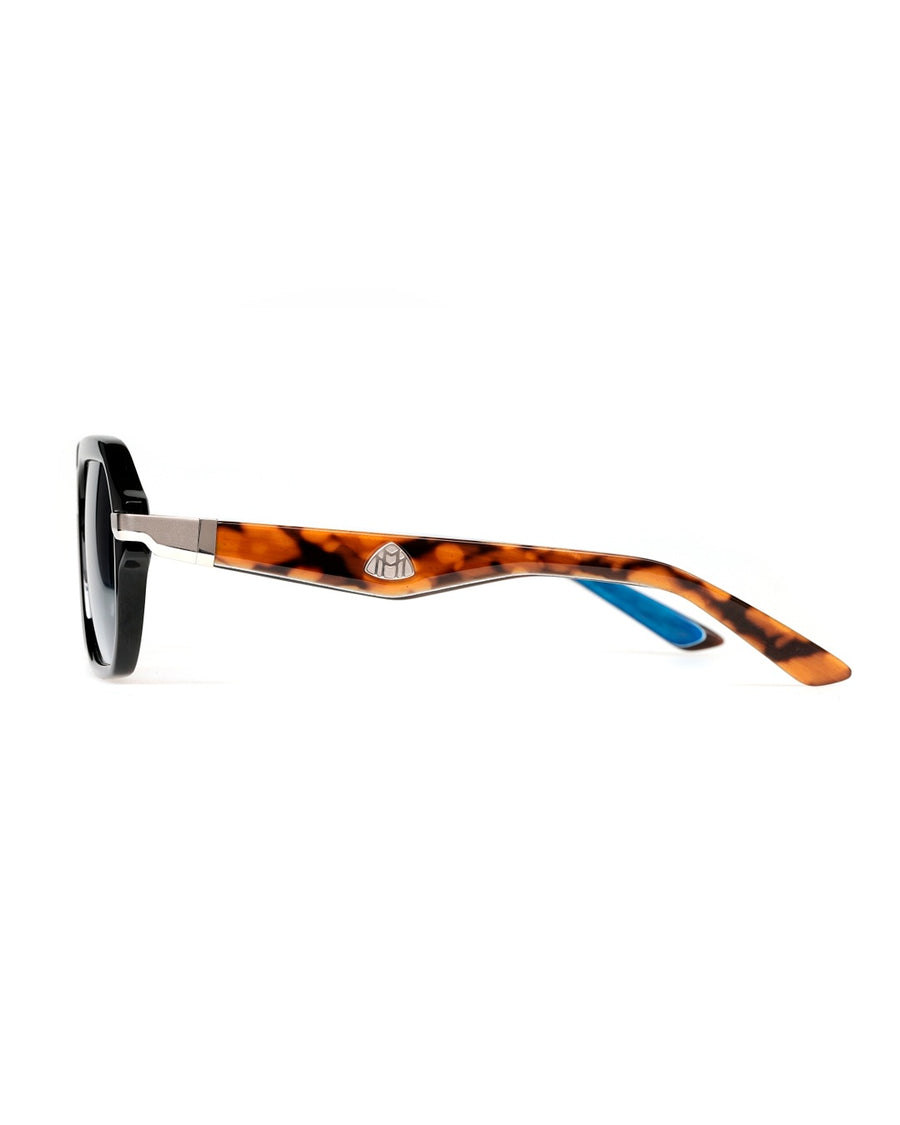 Black Frame Blue Gradient Square Sunglasses - Desire by Bharat Ahuja