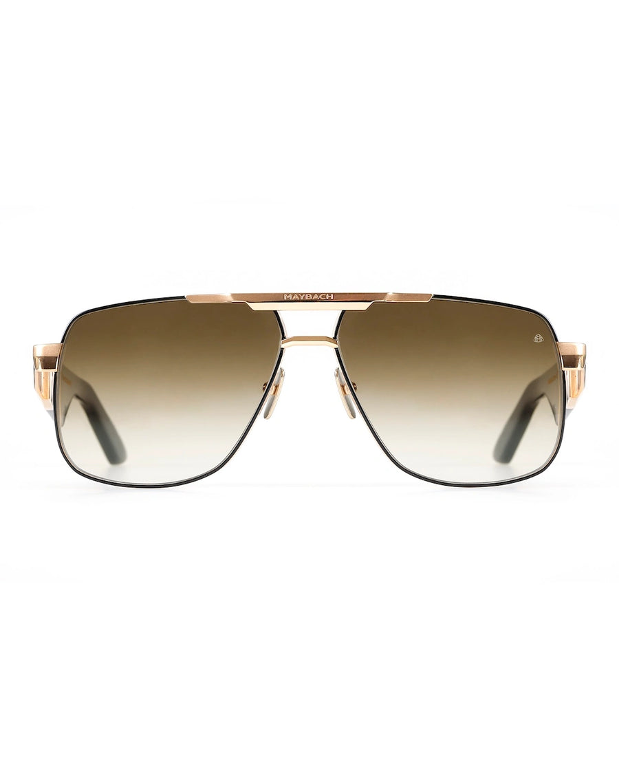 Gold Bridge Brown Gradient Square Sunglasses - Desire by Bharat Ahuja