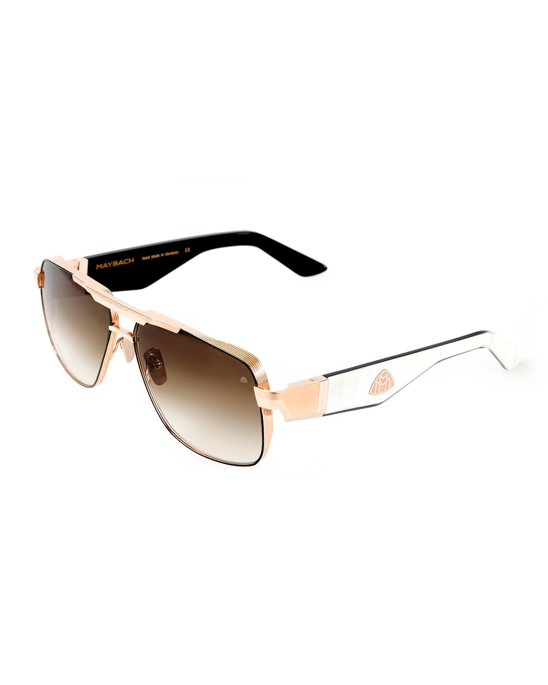Gold Bridge Brown Gradient Square Sunglasses
