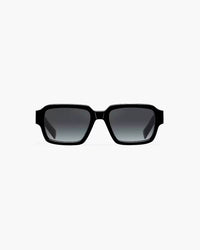 Black Geometric Frame Smoke Gradient Sunglasses