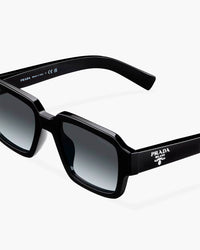 Black Geometric Frame Smoke Gradient Sunglasses