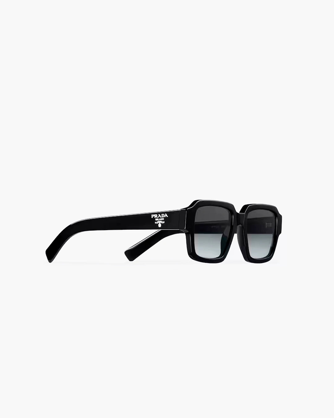 Black Geometric Frame Smoke Gradient Sunglasses