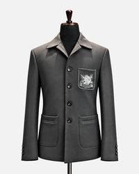 Black Embroidered Designer Blazer