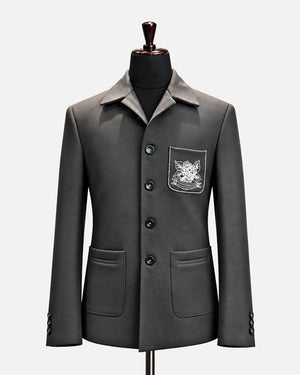 Black Embroidered Designer Blazer