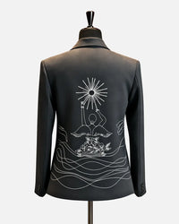 Black Embroidered Designer Blazer
