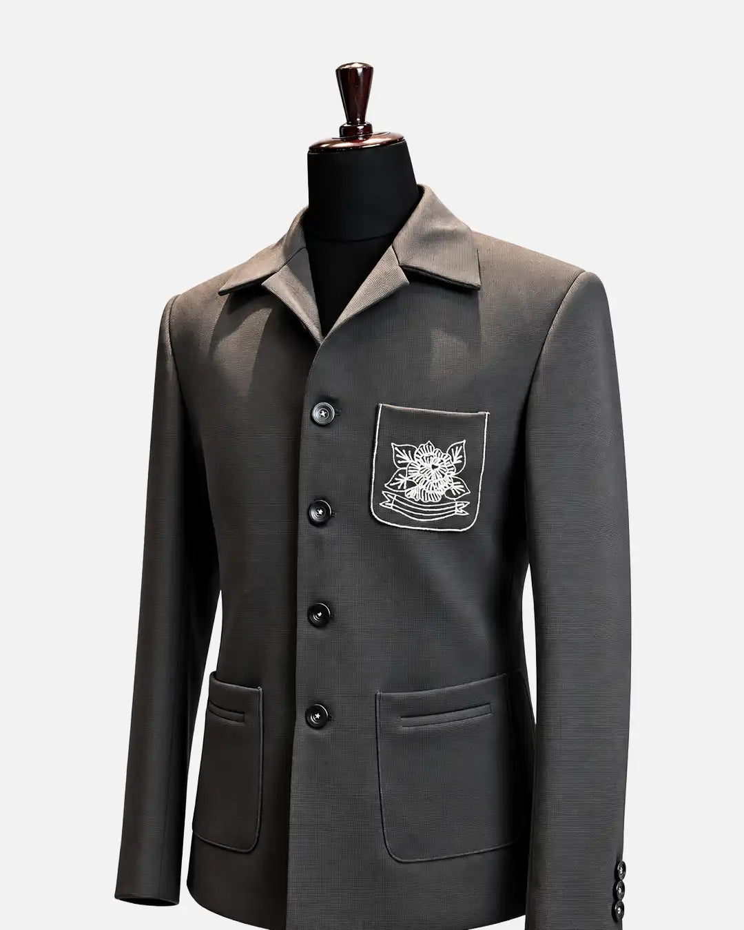 Black Embroidered Designer Blazer