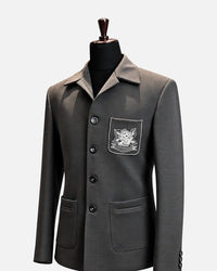 Black Embroidered Designer Blazer