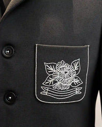 Black Embroidered Designer Blazer