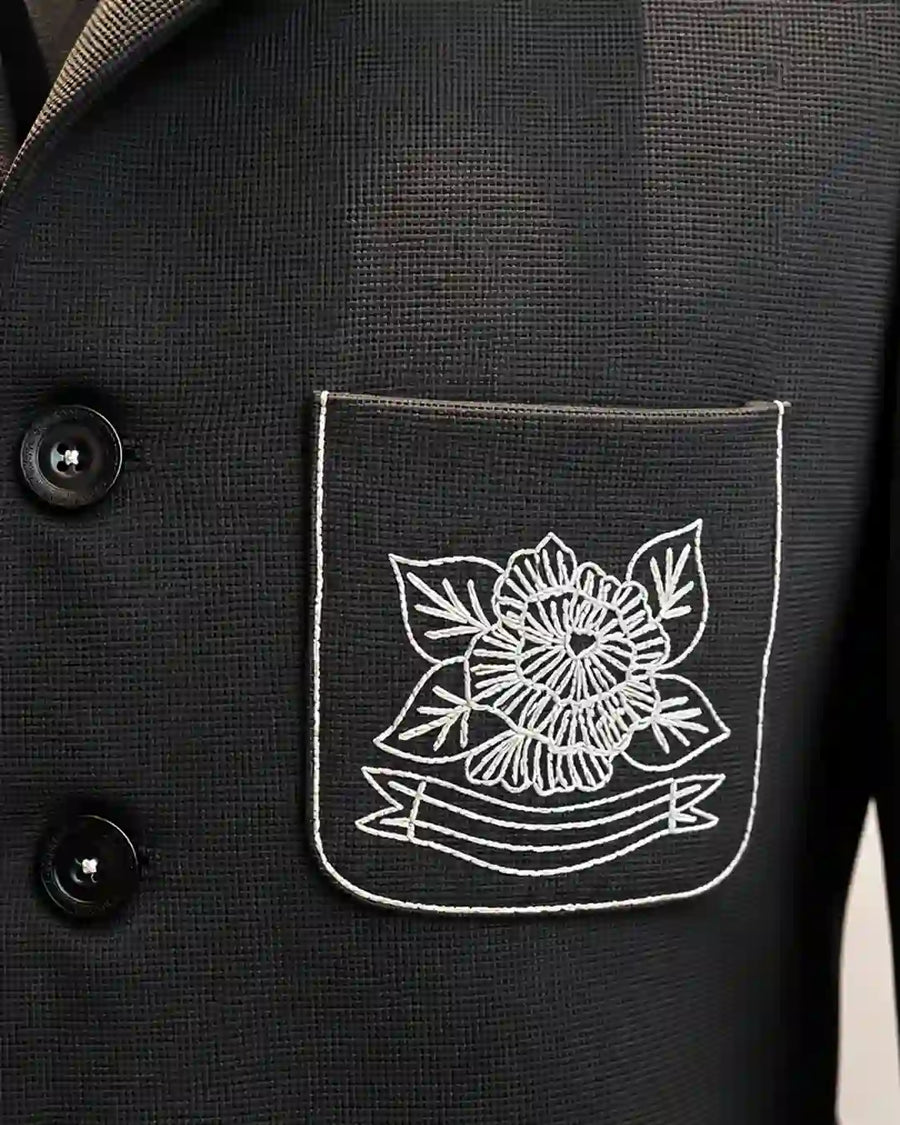 Black Embroidered Designer Blazer - Desire by Bharat Ahuja