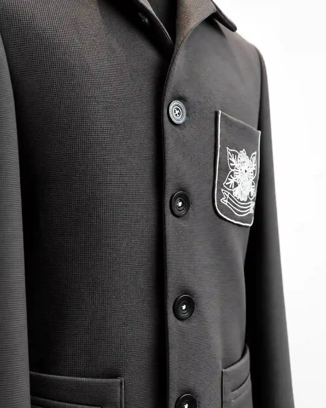 Black Embroidered Designer Blazer