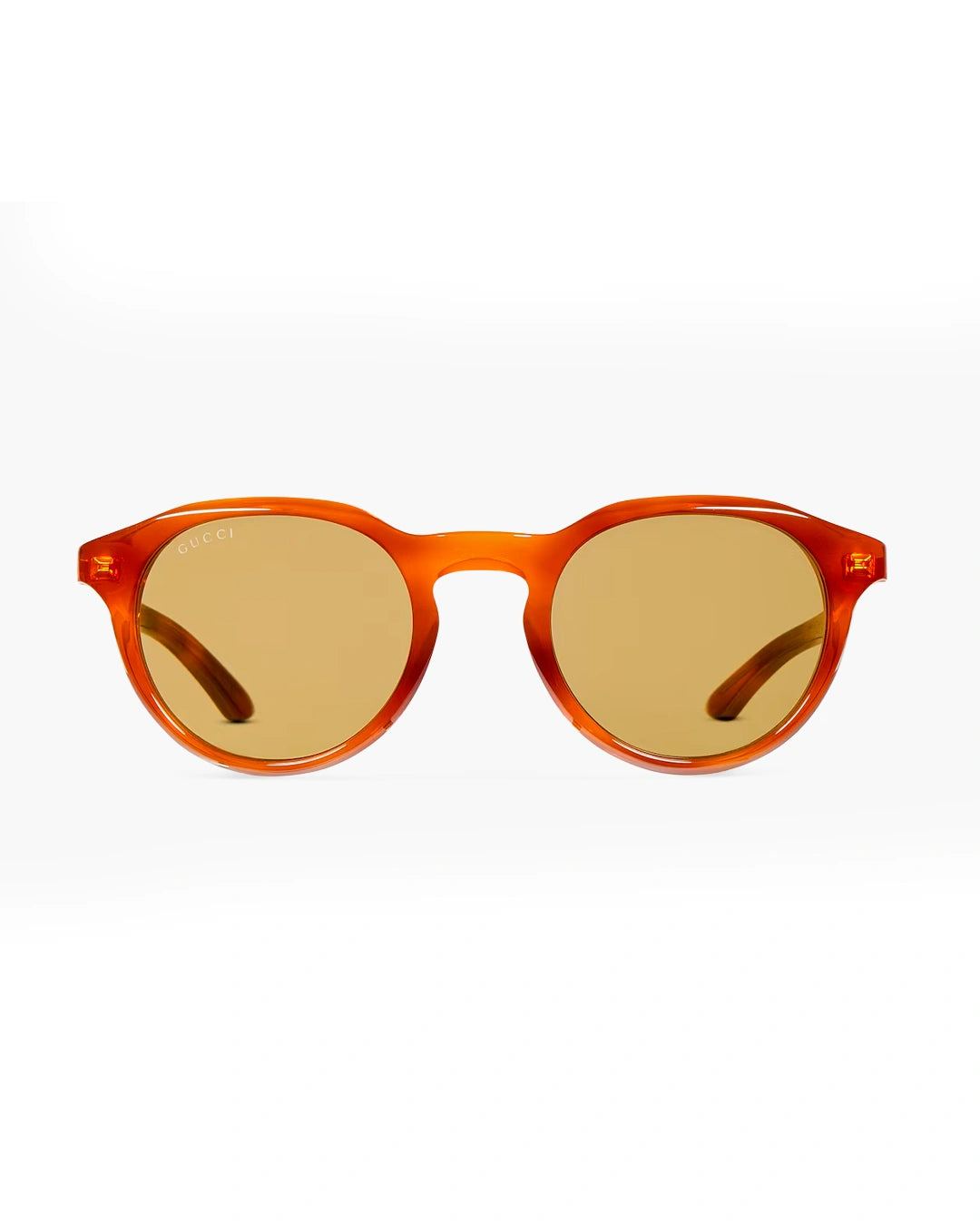 Amber Orange Round Frame Sunglasses