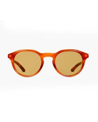 Amber Orange Round Frame Sunglasses