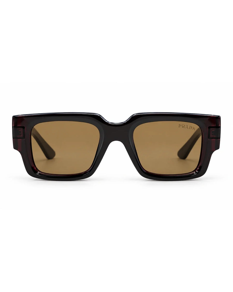Bold tortoise frame sunglasses with brown lenses for men - Desire by Bharat Ahuja - Desire by Bharat Ahuja