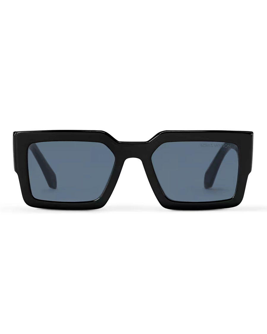 Bold Black Square Frame Blue Lens Sunglasses - Desire by Bharat Ahuja