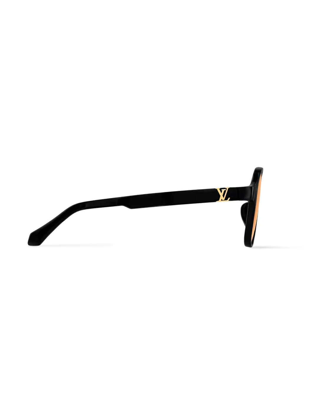 Black Aviator Frame Amber Lens Sunglasses