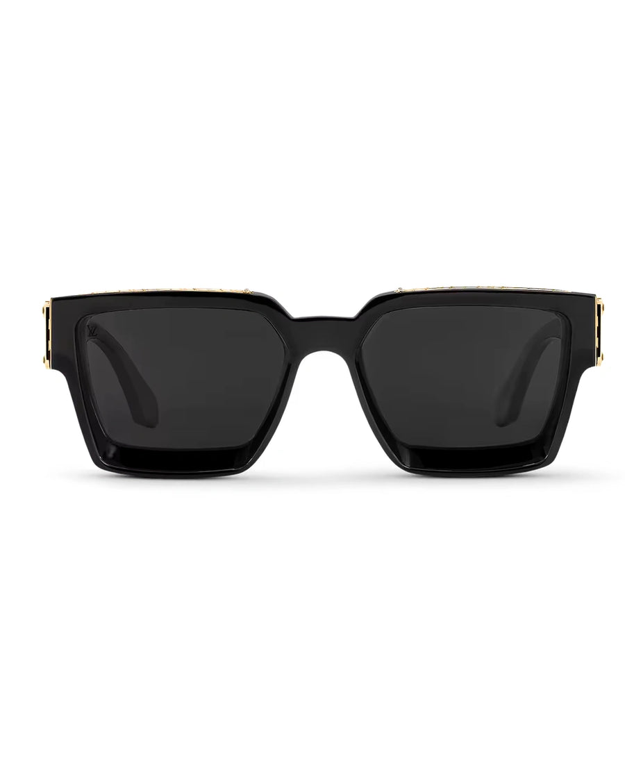 Luxury Black Square Sunglasses with Gold Detail - Desire by Bharat Ahuja