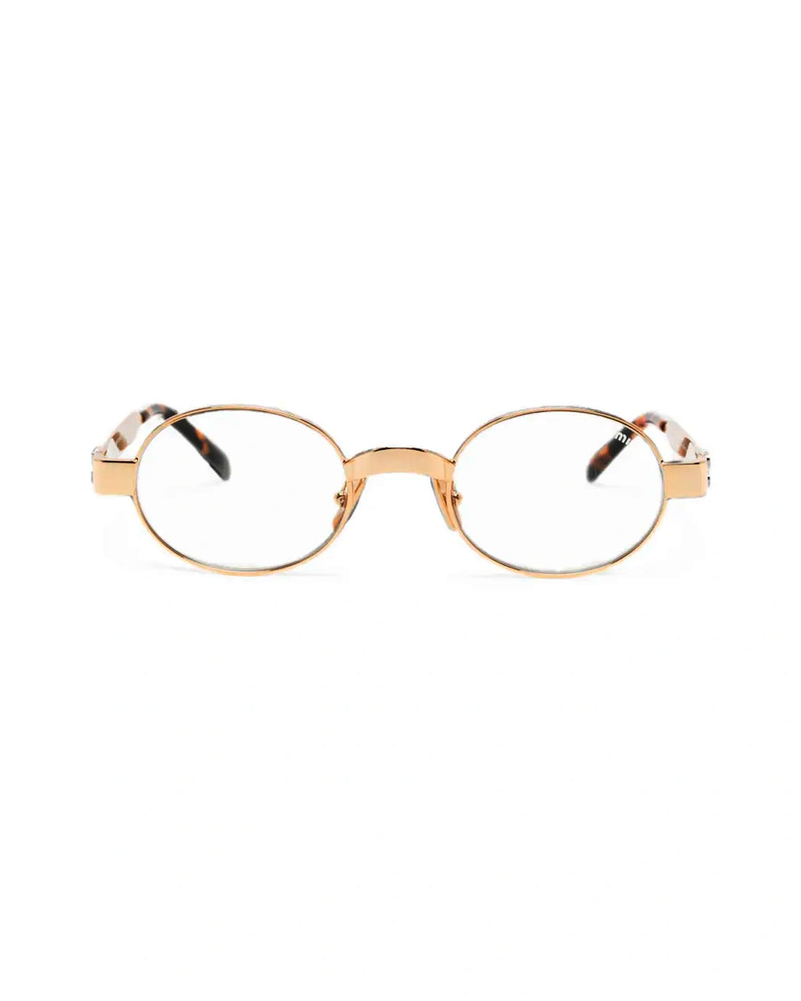 Round Gold-Tone Optical Glasses - Desire by Bharat Ahuja
