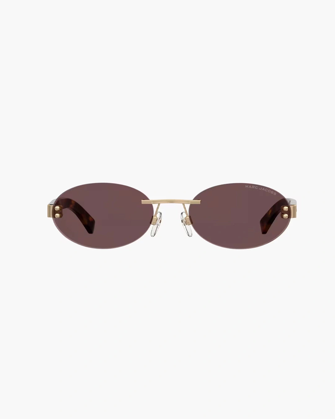 Rimless Oval Sunglasses – Rose Gold & Tortoiseshell