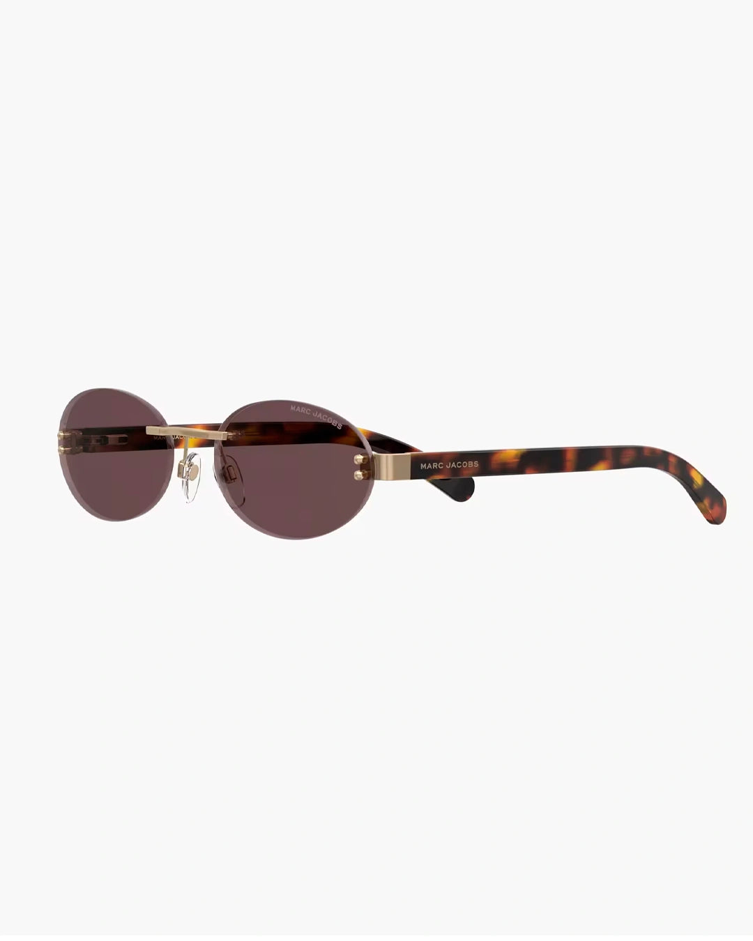 Rimless Oval Sunglasses – Rose Gold & Tortoiseshell