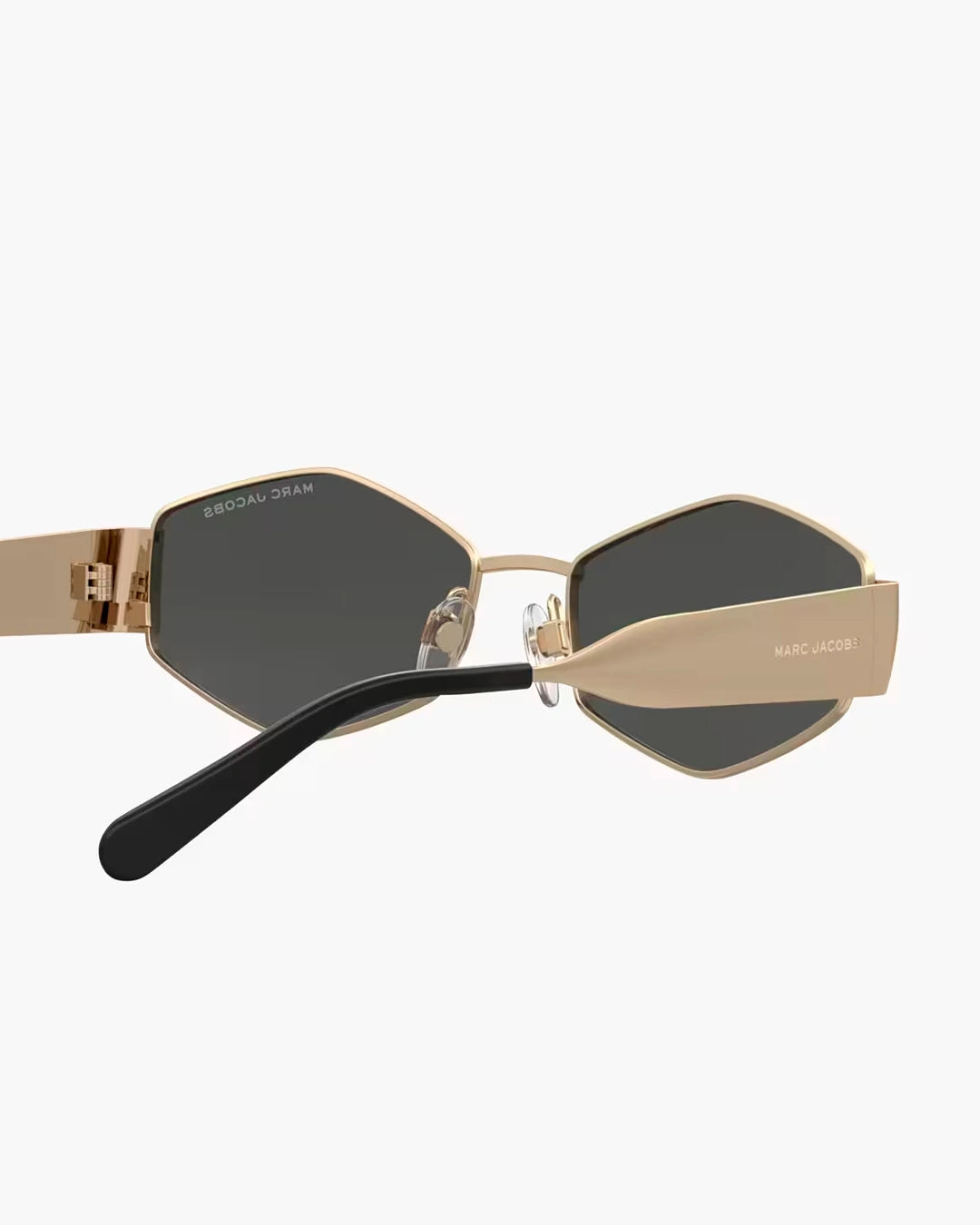 Geometric Gold-Tone Sunglasses – Smoke Lens