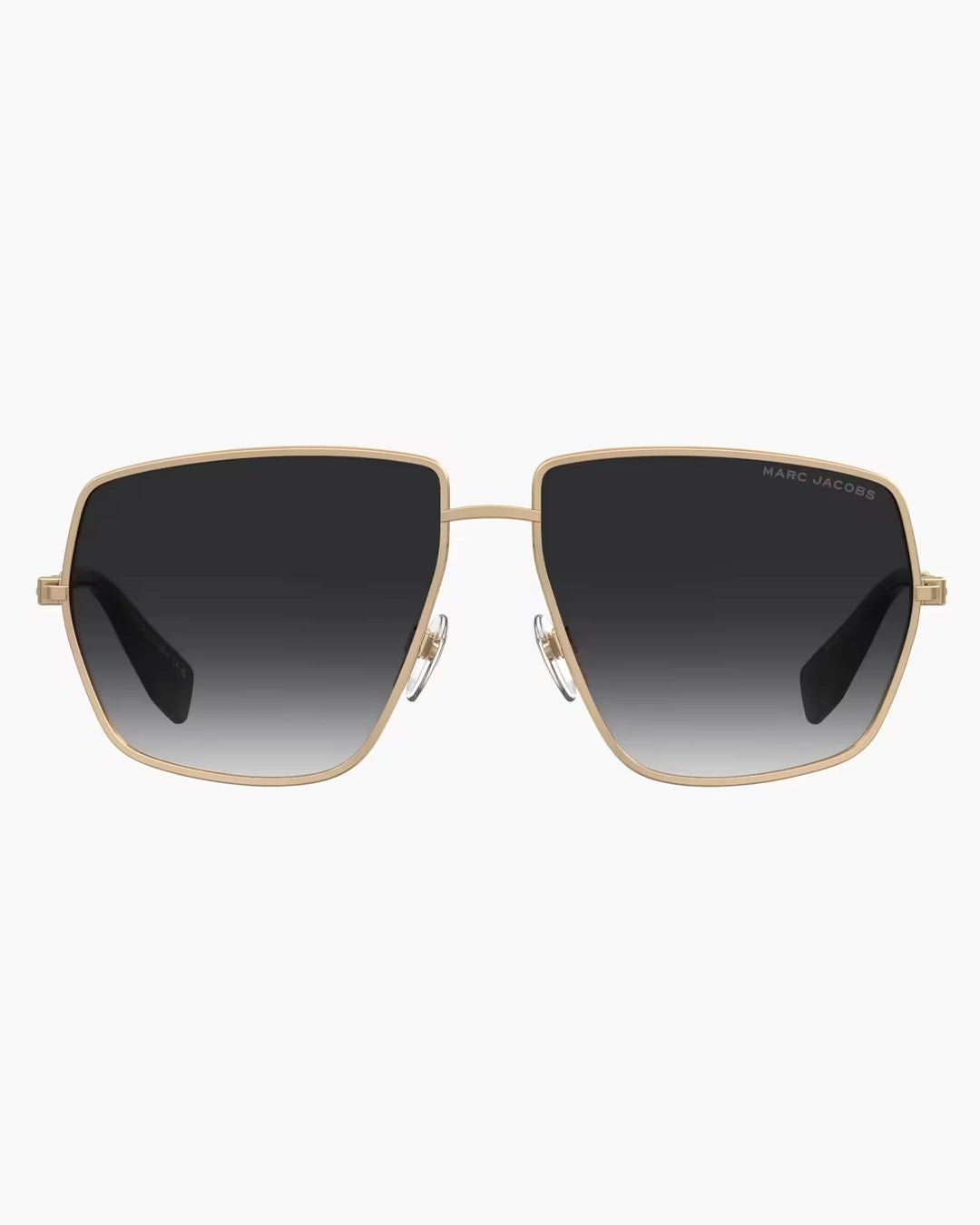 Oversized Square Sunglasses – Gold & Gradient Smoke