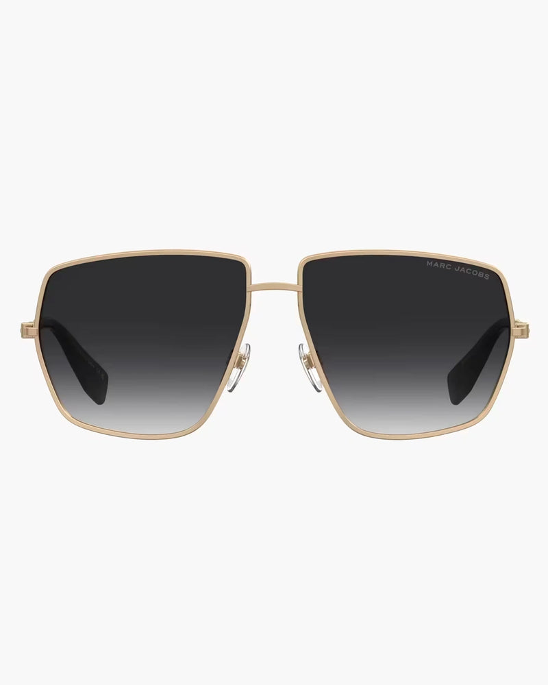 Oversized Square Sunglasses – Gold & Gradient Smoke