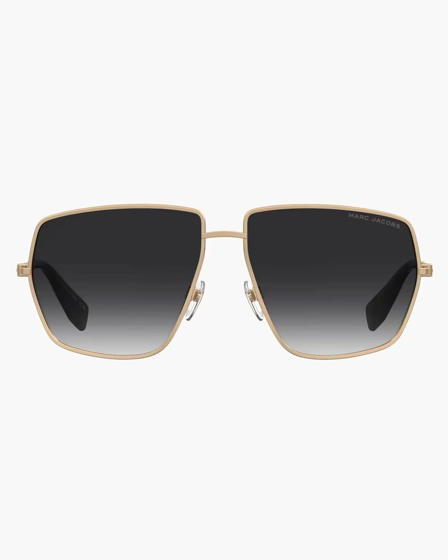 Oversized Square Sunglasses – Gold & Gradient Smoke - Desire by Bharat Ahuja
