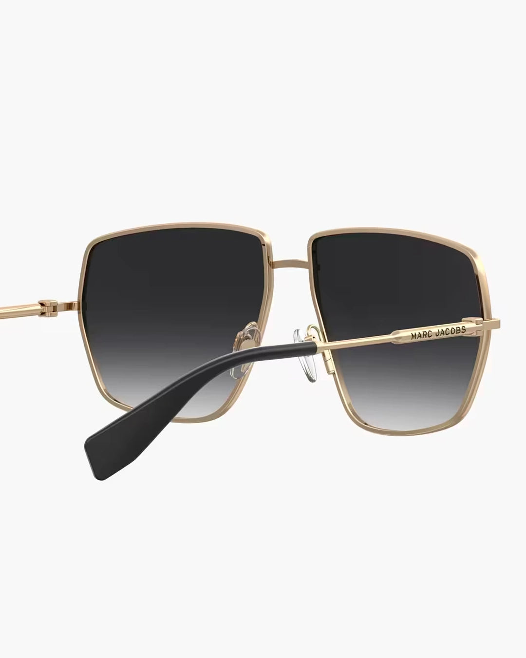 Oversized Square Sunglasses – Gold & Gradient Smoke