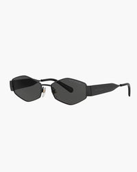 Geometric Sunglasses – Matte Black & Smoke