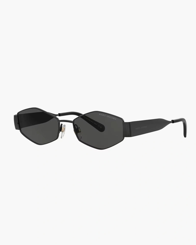 Geometric Sunglasses – Matte Black & Smoke