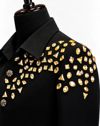 Black Embellished Designer Blazer