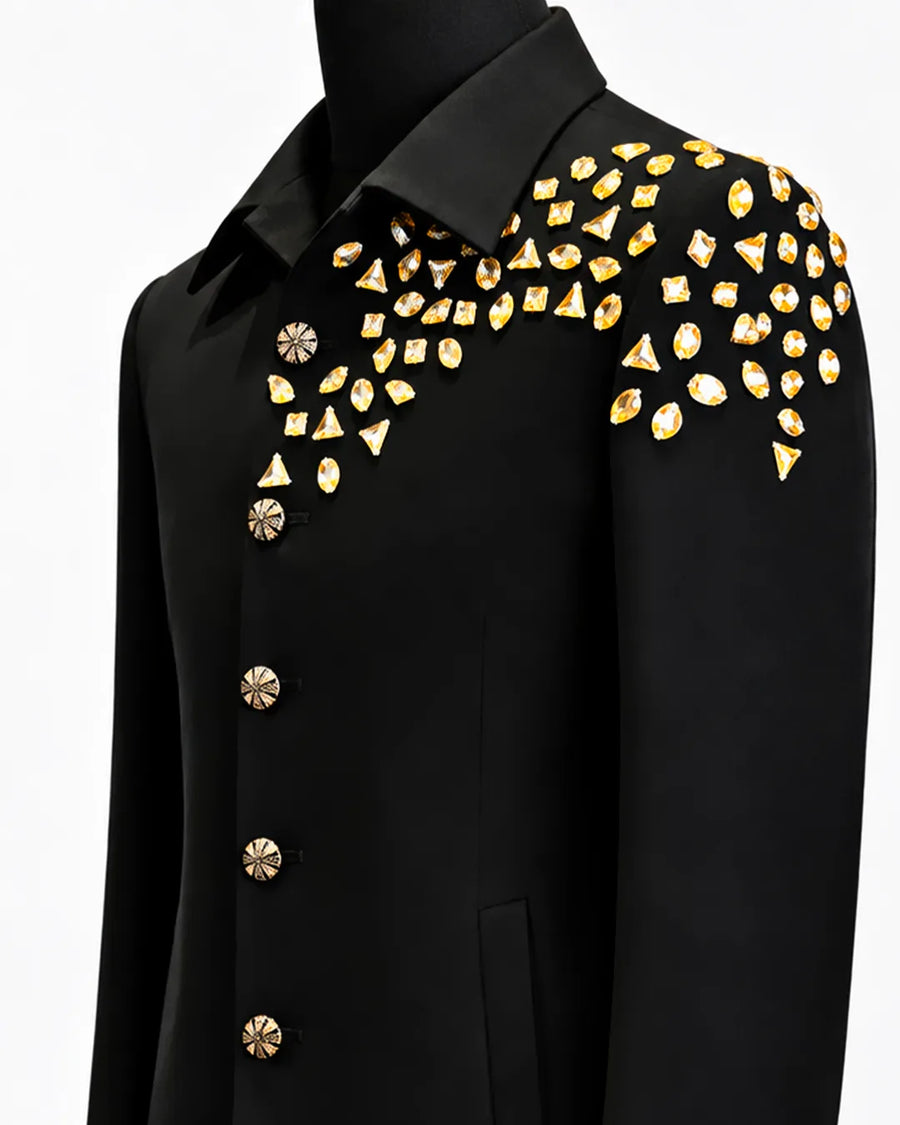 Black Embellished Designer Blazer - Desire by Bharat Ahuja