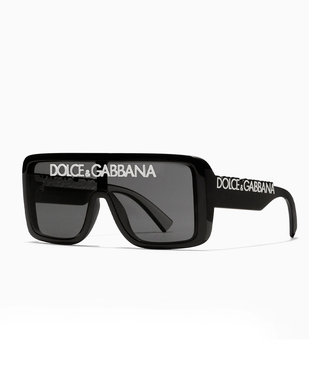 Logo Shield Sunglasses – Black & Smoke