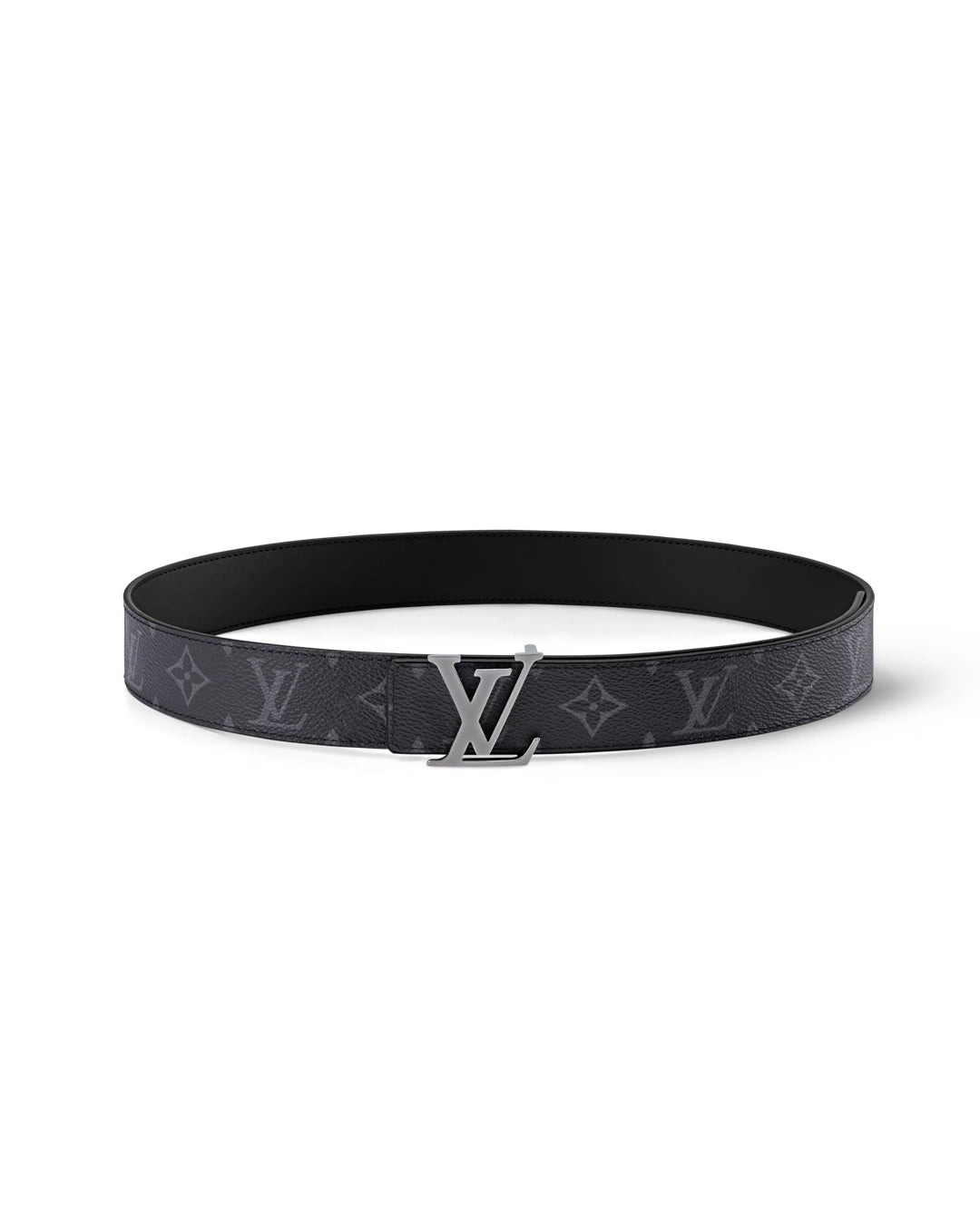 LV Monogram Logo Buckle Belt – Black