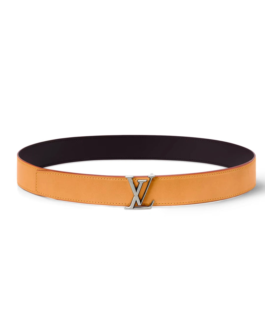 LV Leather Belt – Tan & Silver - Desire by Bharat Ahuja