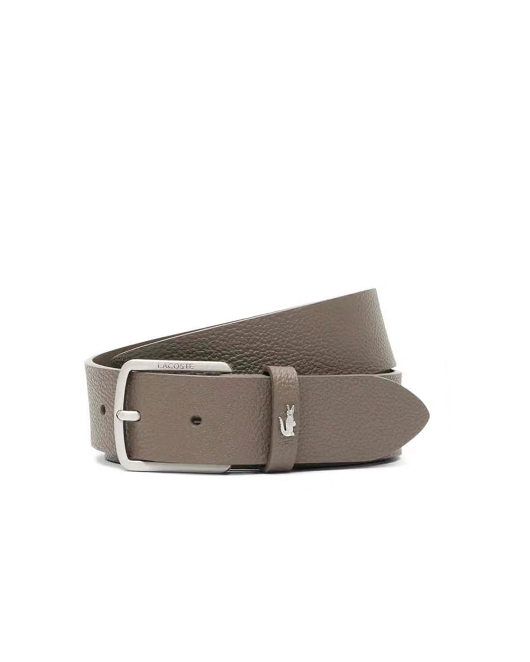 Lacoste Leather Belt – Taupe