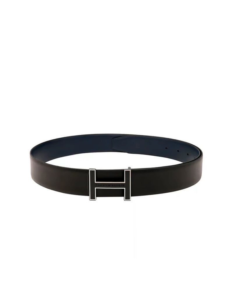 Tommy Hilfiger H Logo Buckle Belt – Black
