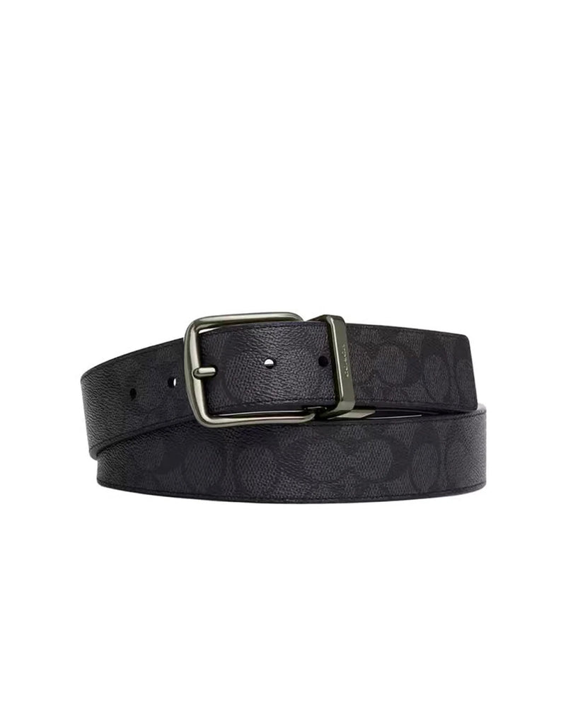 Coach Signature Reversible Buckle Belt – Black