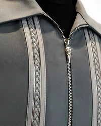 Grey Braided Designer Shacket