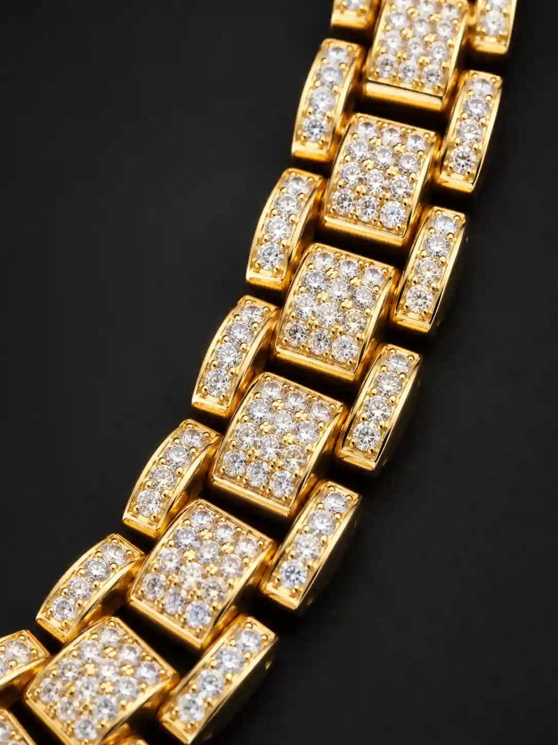 Gold Crystal Link Chain