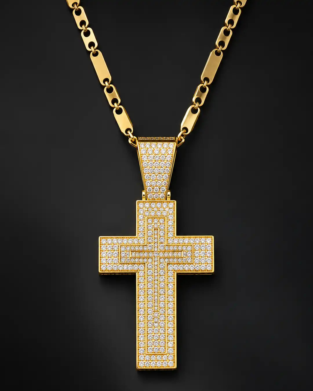 Crystal Cross Pendant Chain