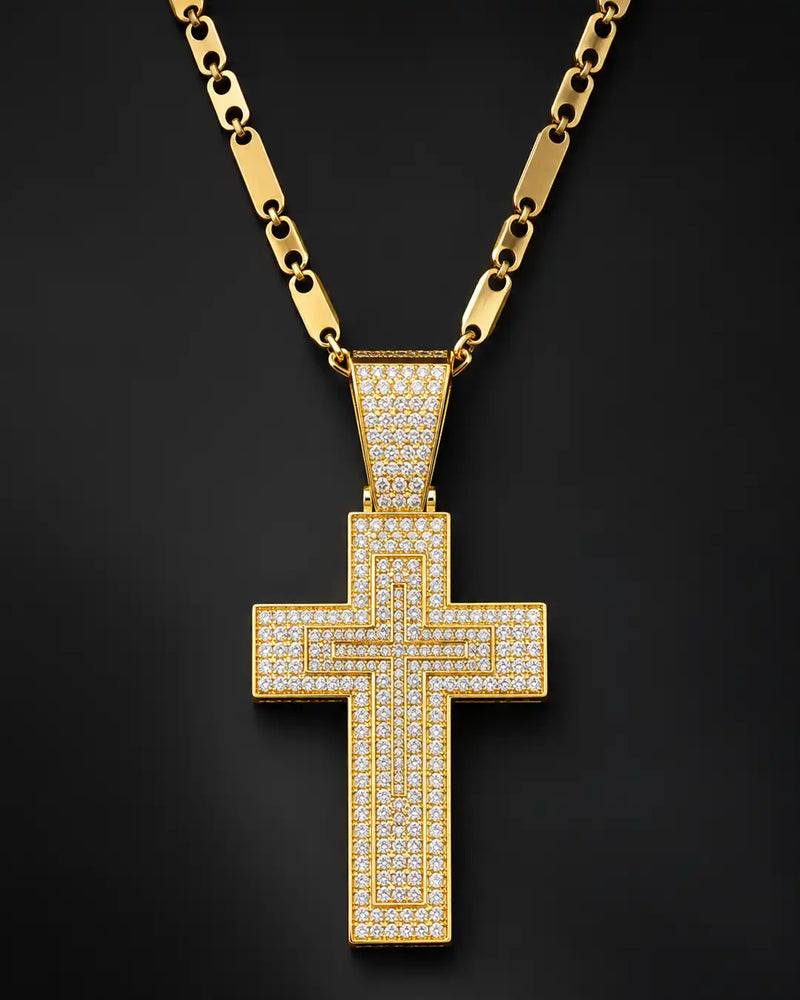 Crystal Cross Pendant Chain