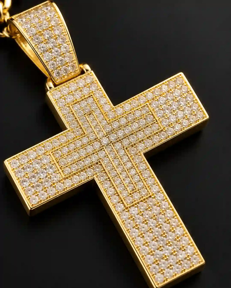 Crystal Cross Pendant Chain